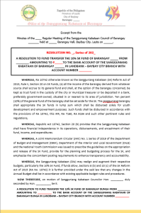 Resolution | SK Baybay City, Leyte – SK Baybay City, Leyte